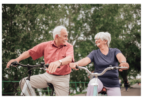 Active senior couple